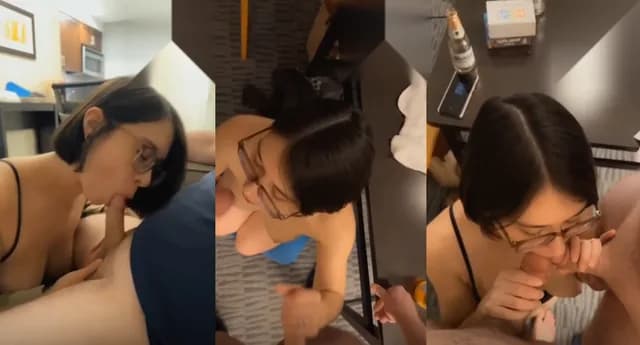 คลิปหลุด sexyflowerwater สาวแว่นที่จริงใจมีสองมือก็ล่อสองควยไปเลยทั้งอมทั้งดูดเสียวน้ำแตกสองควยฟินๆ (1/1)