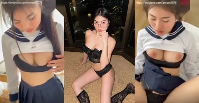 คลิปหลุด amam7078 น้องแอม สาวเเว่นนมใหญ่ใส่ชุดนักเรียนญี่ปุ่นสุดเอ็กส์โชว์เสียวโม็คควยก่อนโดนกระแทกหีคาชุดน้ำแตกใส่เต็มชุดเลย (1/1)