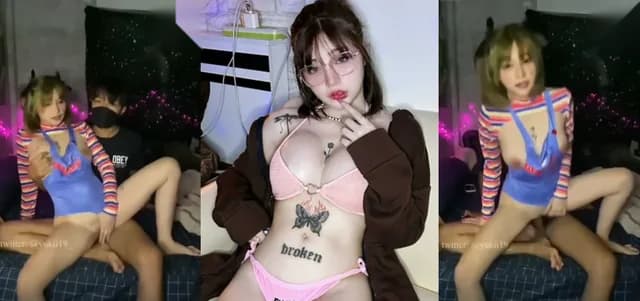 คลิปหลุด Yukii199 น้องยูกิ สาวตัวเล็กนมโตหัวนมชมพูขย่มควยแฟนหนุ่มคาชุดนั่งร่อนหีบดควยนมเด้งเอวพริ้วๆโดนผัวจับกระเด้ายิกๆตอกควยรัวๆเสียวหี (1/1)