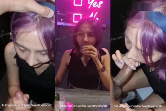 คลิปหลุดโอนลี่แฟน น้องสมูธตี้ โซจูเป็นเหตุ นั่งกินเหล้ากับผู้ชายแล้วเมา พากันไปอมควยในห้องน้ำ โม๊กเสียวจัดจนน้ำแตกคาปาก (1/1)
