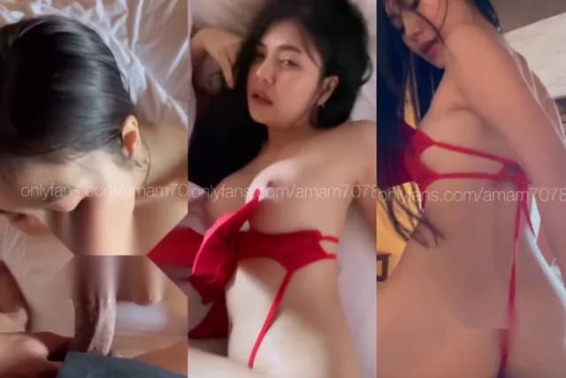 คลิปโป๊ใหม่ น้องแอม Amam7078 Onlyfans ใส่ชุดสีแดงยั่วควยสุดๆ ดูดควยเสียวจัด โดนจับตะแคงเย็ด ขึ้นโยกควย เย็ดกันอย่างมันส์ (1/1)