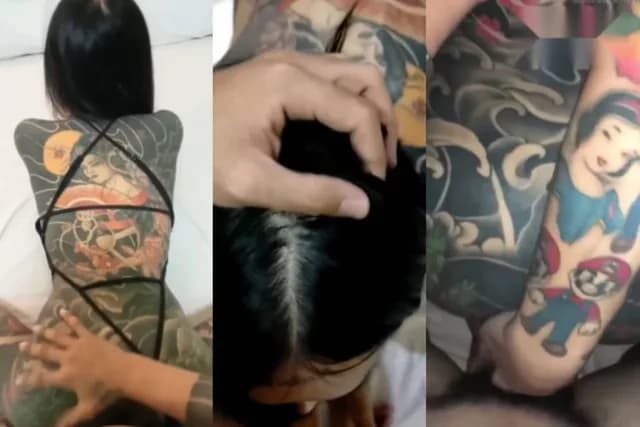 คลิปเย็ด สาวสักลายโดนควยผัว โดนจับเย็ดเย็ดท่าหมากระแทกใส่หีจนร้องครางลั่น มาอมควยให้ต่อเย็ดน้ำสอง เย็ดแรงโหดๆ ร้องไม่หยุด (1/1)