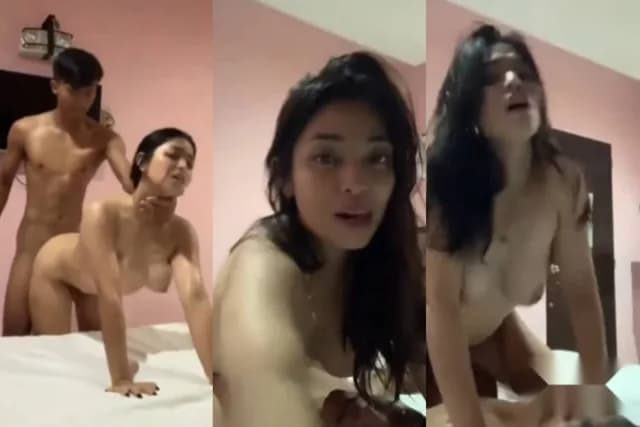 คลิปหลุดทางบ้าน เย็ดสาวนมใหญ่ แอ่นหีให้เย็ดท่าหมา โดนจับรวบผมกระแทกหี แล้วขย่มควยให้โยกขย่มใส่ควยอย่างมันส์ จับซอยหีจนแตกใน (1/1)