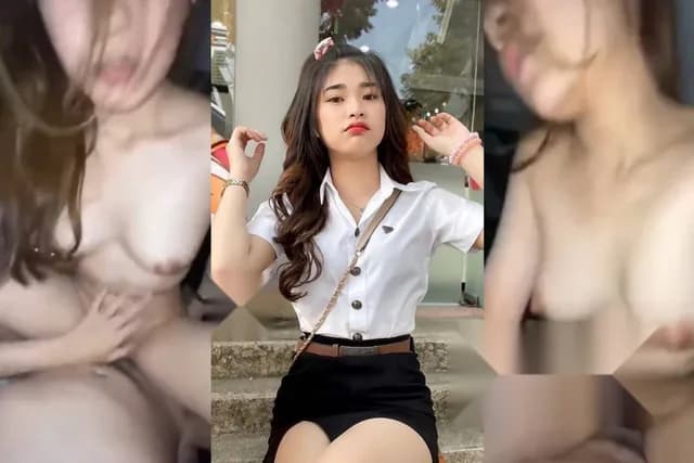 คลิปหลุดนักศึกษาไทยใหม่ ผิวขาวน่ารักตัวเล็กแต่นมใหญ่พอดีมือ ขึ้นขย่มเย็ด โยกหีใส่ควย ร่อนหีบดไม่ยั้ง สงสัยคันหี (1/1)