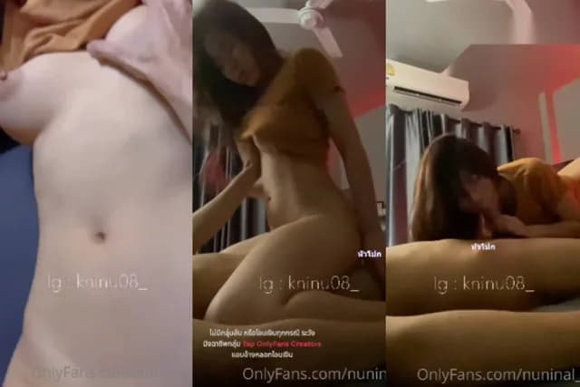 คลิปหลุดไทย XXX น้องแก้วกานต์ Onlyfans Nuninal_22 นอนให้ผัวนัวบีบนมใหญ่ๆ แล้วอมควยให้ขึ้นขย่มควยอย่างเด็ด (1/1)