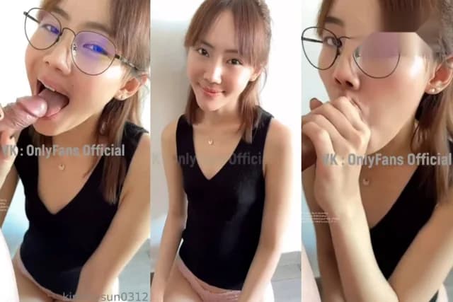 คลิปโป๊โอนลี่แฟน น้องคิมมี่ โชว์ลีลาการโม๊คควยขั้นเทพ Kkimkkimmy ใส่แว่นแล้วดูดควย ชักว่าวให้แล้วดูดหัวควยเสียวๆ ฟินสุดๆ (1/1)
