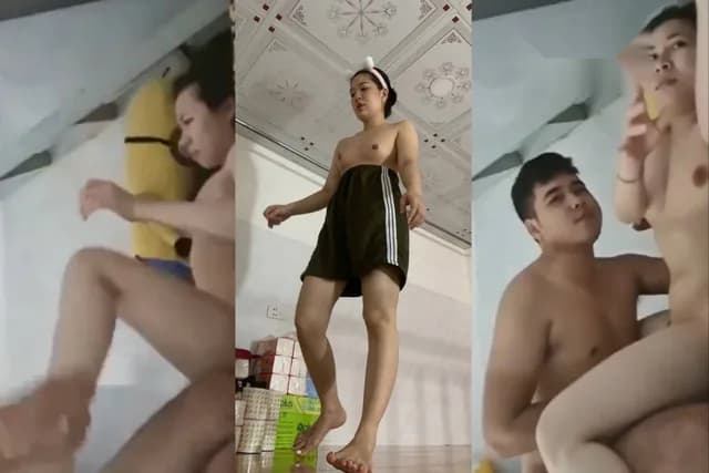 คลิปโป๊ทางบ้าน เห็นเมียเดินแก้ผ้าในบ้าน เลยจับเย็ดแม่งเลย (1/1)