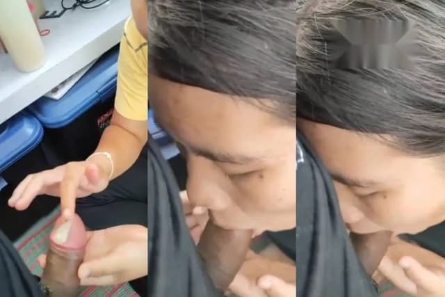 คลิปโป๊ไทย สาวพนักงานขายน้ำผลไม้ดูดควยให้เพื่อนร่วมงาน ติดหวายเอานมข้นมาเทหัวควยแล้วดูดกิน อมควยไม่พักคาร้านเลย (1/1)