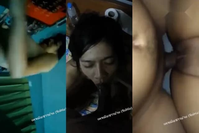 คลิปหลุดเสียงไทย งานทางบ้าน เย็ดกับผัวกลางดึก นั่งคุกเข่าอมควย แล้วขย่มเย็ด เอาหีโยกๆ โดนควยกระแทกหีเย็ดสดๆ (1/1)